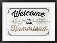 Framed Welcome to Our Homestead
