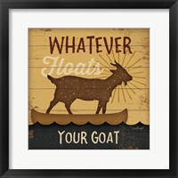 Floats Your Goat Framed Print