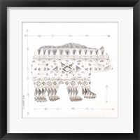 Patterned Bear Framed Print