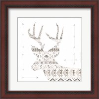 Framed 'Patterned Deer' border=