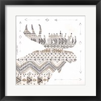 Framed 'Patterned Moose' border=