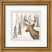 Framed 'Deer w/ Border' border=