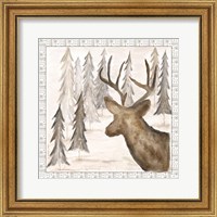 Framed 'Deer w/ Border' border=