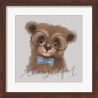 Framed 'Thoughtful Bear' border=