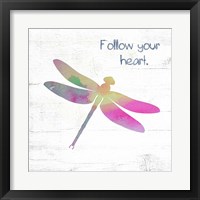 Framed 'Follow Your Heart' border=