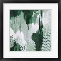 Framed 'Light Green Forest I' border=