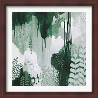 Framed 'Light Green Forest I' border=