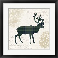 Framed Plaid Lodge I Navy Green