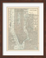 Framed New York City Map