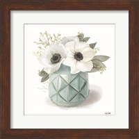 Framed Winter Anemones - Blue