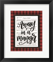 Framed 'Away in a Manger' border=