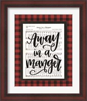 Framed 'Away in a Manger' border=