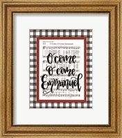 Framed 'O Come Emmanuel' border=