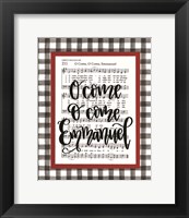 Framed 'O Come Emmanuel' border=