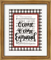 Framed 'O Come Emmanuel' border=