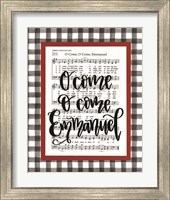 Framed 'O Come Emmanuel' border=