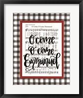 Framed 'O Come Emmanuel' border=