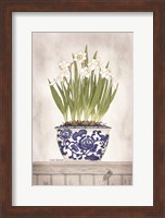 Framed Blue and White Daffodils II