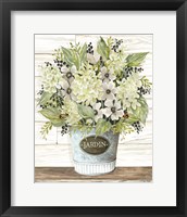 Framed 'Jardin Galvanized Bucket' border=