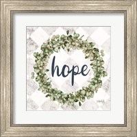 Framed 'Hope Eucalyptus Wreath' border=