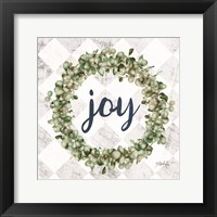 Framed Joy Eucalyptus Wreath