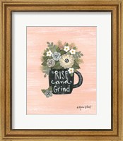 Framed 'Rise and Grind' border=