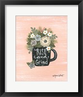 Framed 'Rise and Grind' border=