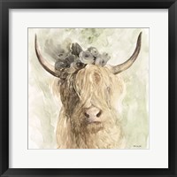 Framed 'Cow and Crown I' border=