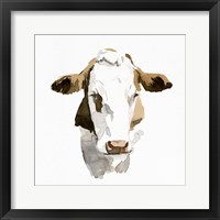 Watercolor Bovine I Framed Print