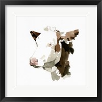 Framed Watercolor Bovine II