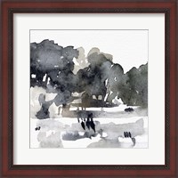 Framed 'December Landscape I' border=