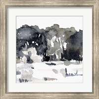 Framed 'December Landscape II' border=