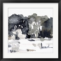 Framed 'December Landscape II' border=