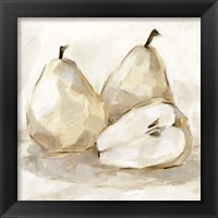 Framed 'White Pear Study I' border=