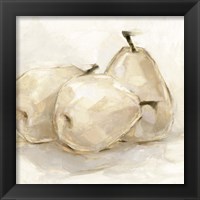 Framed 'White Pear Study II' border=