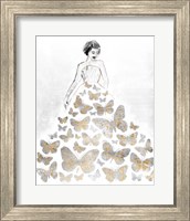 Framed 'Fluttering Gown II' border=