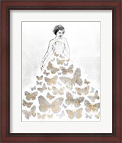 Framed 'Fluttering Gown II' border=