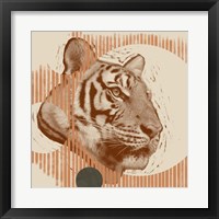 Framed 'Pop Art Tiger I' border=