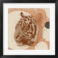 Framed 'Pop Art Tiger II' border=