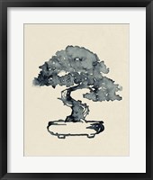 Framed 'Indigo Bonsai I' border=