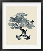 Framed 'Indigo Bonsai III' border=