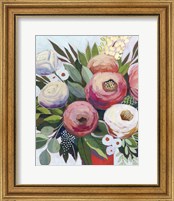 Framed 'Lustrous Bouquet II' border=