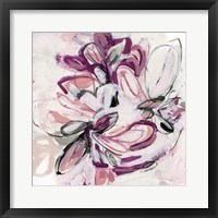 Framed 'Fuchsia Floral II' border=