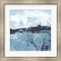 Framed 'Blue Coast Abstract I' border=