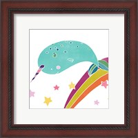 Framed 'Happy Narwals II' border=