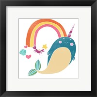 Framed 'Happy Narwals IV' border=