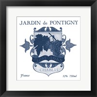 Framed Indigo Wine Labels I