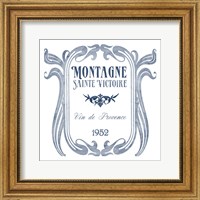 Framed 'Indigo Wine Labels V' border=