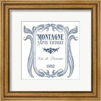 Framed 'Indigo Wine Labels V' border=