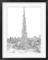 Framed Dubai in Black & White II